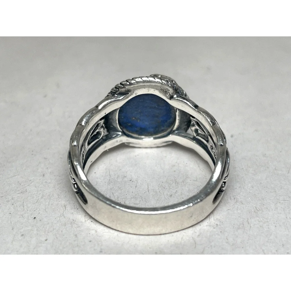 Carolyn Pollack 925 Sterling Silver Lapis Lazuli Ring Size 9.75 8g Signed